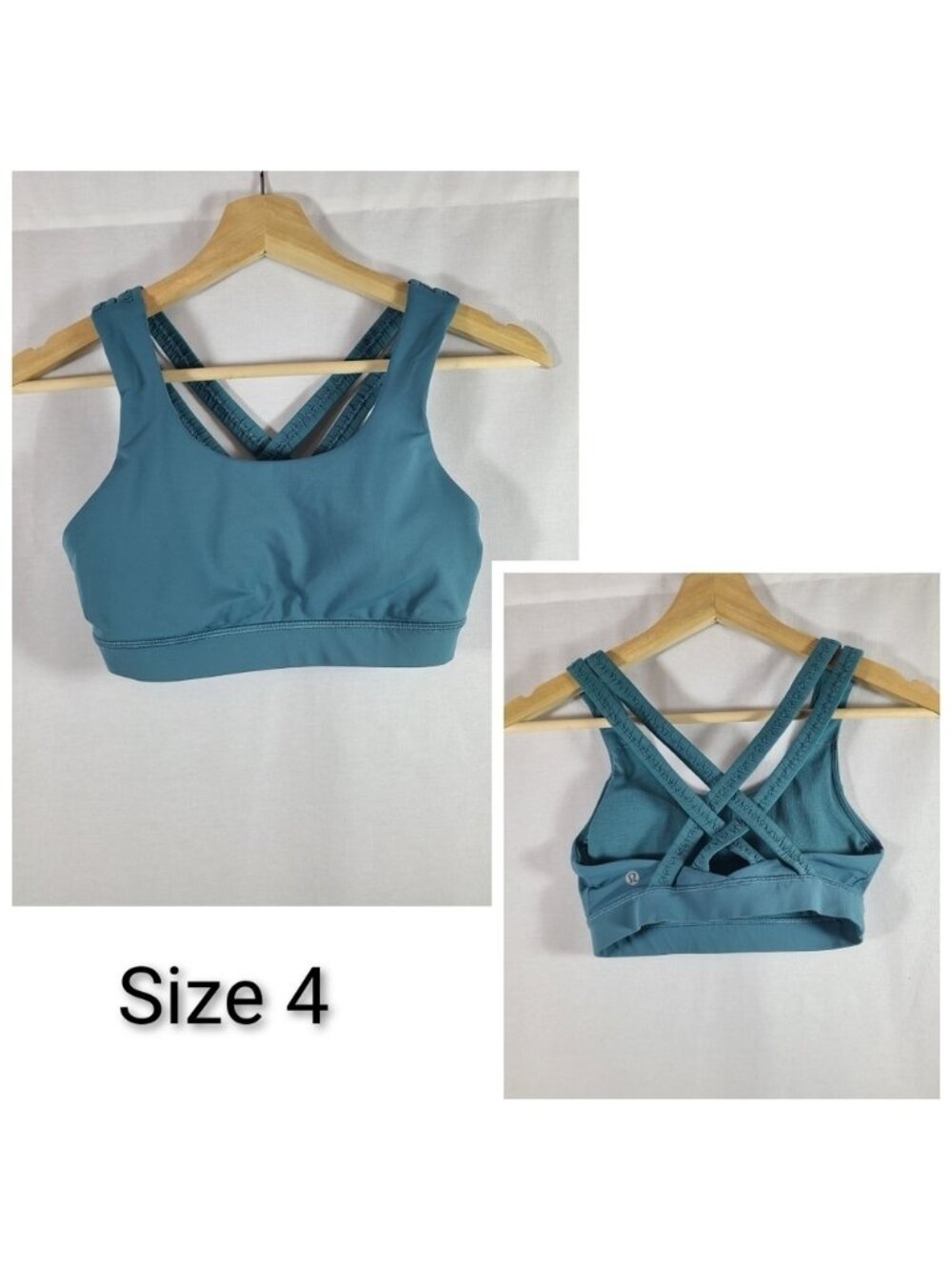 Lululemon Energy Bra Braided Sea Green size 4